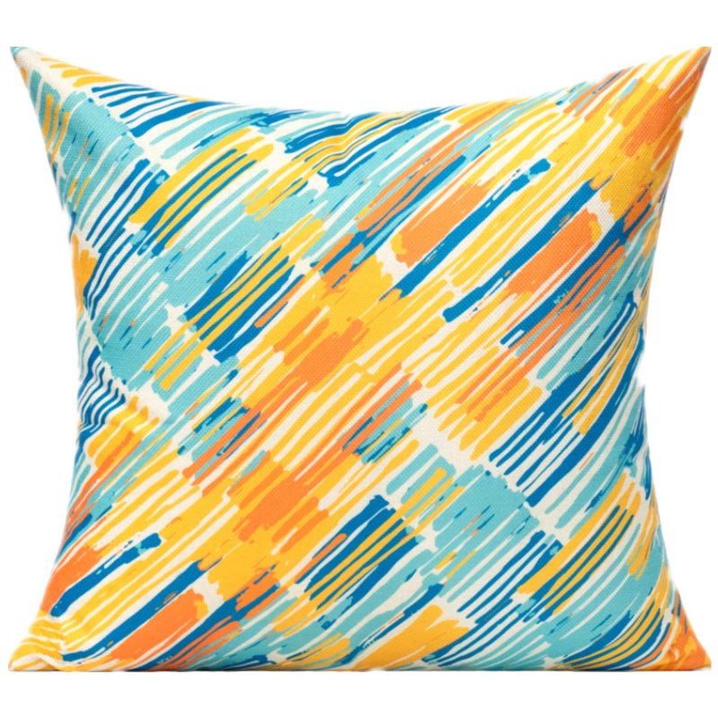 WOKANI Outdoor Colorful Pillow Covers Striped Geometric Diamond Triangle Modern Art Square Decorative Cushion Covers Home D?cor for Bedroom Sofa Couch Patio 16x16 Set of 4 - Image 4
